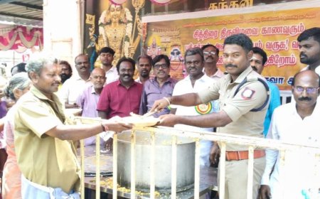 தமிழ் புத்தாண்டு : கோவில்பட்டி ஸ்ரீ ராகவேந்திரா சேவா அறக்கட்டளை சார்பாக அன்னதான நிகழ்ச்சி*