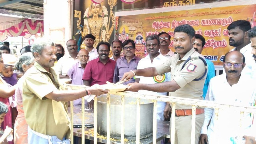தமிழ் புத்தாண்டு : கோவில்பட்டி ஸ்ரீ ராகவேந்திரா சேவா அறக்கட்டளை சார்பாக அன்னதான நிகழ்ச்சி*
