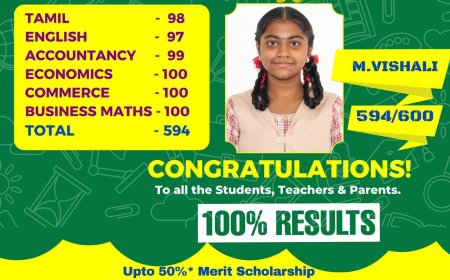 தொடர்ந்து 4வது ஆண்டாக 12 ஆம் வகுப்பு பொதுத் தேர்வில்கோவில்பட்டி கவுணியன் மெட்ரிக் மேல்நிலைப்பள்ளி முதலிடம் பிடித்து சாதனை