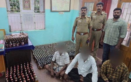 கோவில்பட்டியில் சட்ட விரோதமாக மது விற்பனை: 3 பேர் கைது