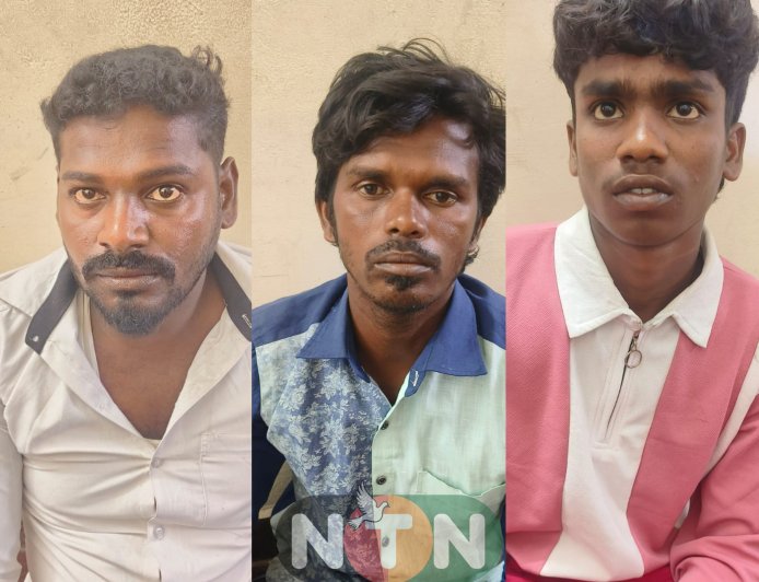 கோவில்பட்டி அருகே வீட்டின் பூட்டை உடைத்து  குத்துவிளக்குகளை திருடிய 3 பேர் கைது