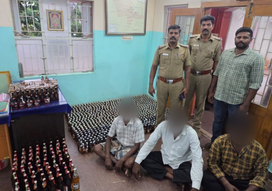 கோவில்பட்டியில் சட்ட விரோதமாக மது விற்பனை: 3 பேர் கைது